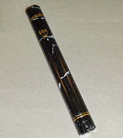 Mezuzah Case Plastic Black Marble